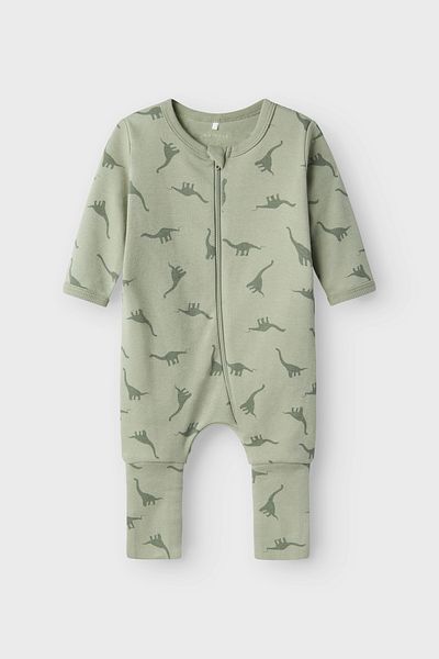 Name it NBMNIGHTSUIT - 2P Zip FF Zelená Dino Noos