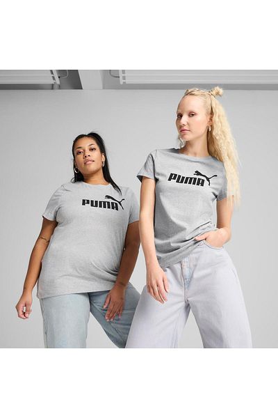 Puma رقم ESS. تي شيرت بشعار واحد - هيذر رمادي فاتح
