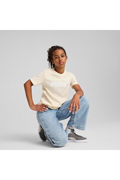 Puma Beige Sports T-Shirt for Kids