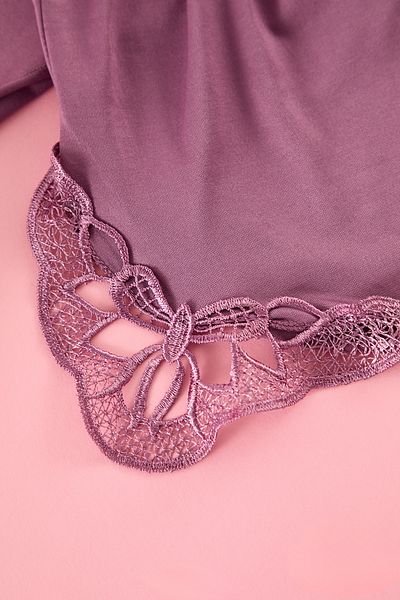 Edit by Trendyol Sada pleteného pyžama Dusty Rose Krajka Tedaw25Pt00019