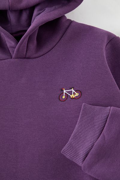 TRENDYOLKIDS Lila Unisex bedrucktes gestricktes Mini Me Sweatshirt TKDAW25SW00077
