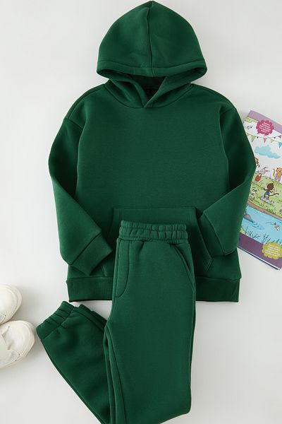 TRENDYOLKIDS Green Boy's Knitted Mini Me tepláková souprava Tkdaw25Em00003
