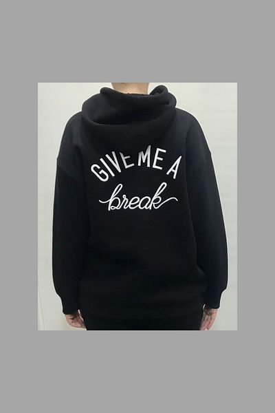 Nonno Kids Girls Korean Style Hooded Oversi?Ze Break Sweatshirt