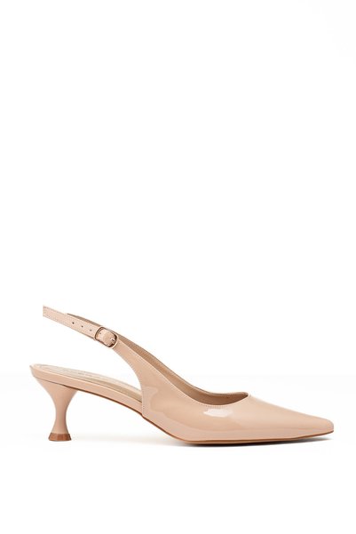 Büşracan Bsr1003-1 Women's Imported Faux Leather Adjustable Ankle Strap Thin Heel Stiletto Shoes Comfortable Stylish Evening Dress Casual Heels