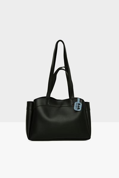 Bagmori Black Women's Puppy Double Strap Bag m 000008572