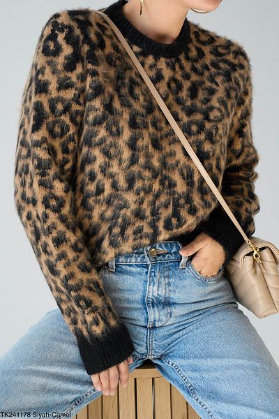 GAJA Pulover cu șardon cu model LEOPARD PENTRU FEMEI GJ3599