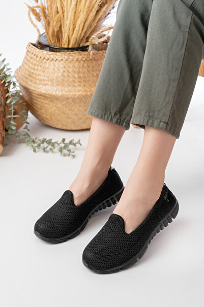 miqnastudio أحذية نسائية كاجوال سوداء، أحذية راقصة الباليه، أحذية الأم