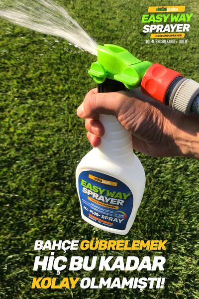 EkosolFarm Sıvı Solucan Gübresi 1 Lt Easyway Hortum Ucu Sprayer Ews - Çim Ve Tüm Bahçe Bitkilerine