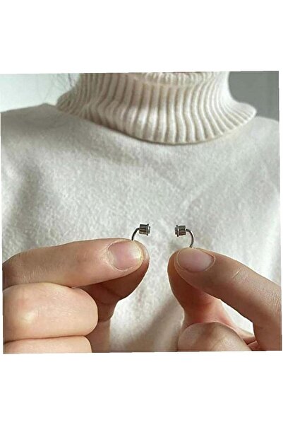 Market666 Altın Rengi Burun Ucu Mıknatıslı Küpe Fake Septum Piercing Yuvarlak Sivri Deliksiz