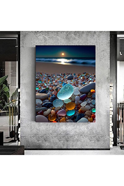 KanvasSepeti TABLOA 3D PENTRU CASA DE PIATRA ALBASTRĂ Pictură în ulei Textura...