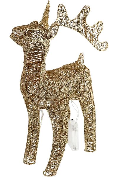 karinabest Elegant Touch of Your Christmas Decoration with Gold-Colored Wrought Iron Deer 75 cm