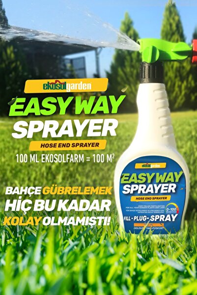 EkosolFarm Sıvı Çim Gübresi Ews Hortum Ucu Sprayer - Çim Ve Bahçe Bitkilerinize Sıvı Solucan Gübresi 10 Litre