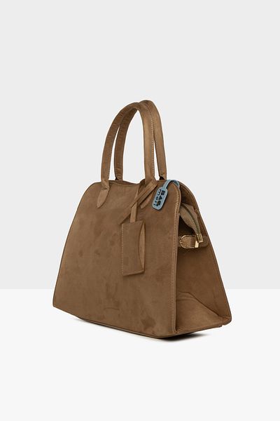 Bagmori Mink Women's Dangle Detailed Suede Tote Bag m 000008561