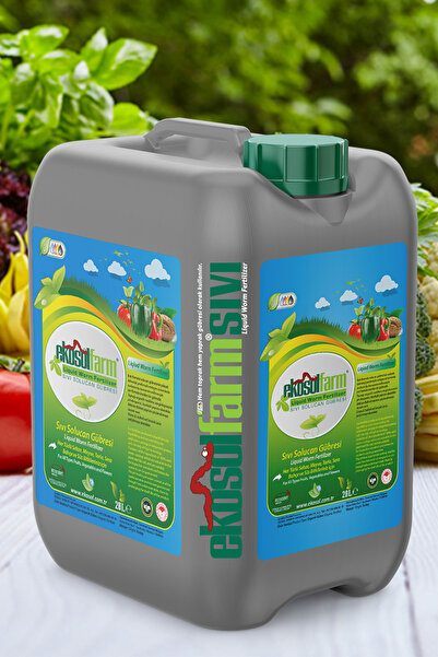 EkosolFarm Sıvı Solucan Gübresi 20 Litre Organik Konsantre Gübre Bitki Besleyici