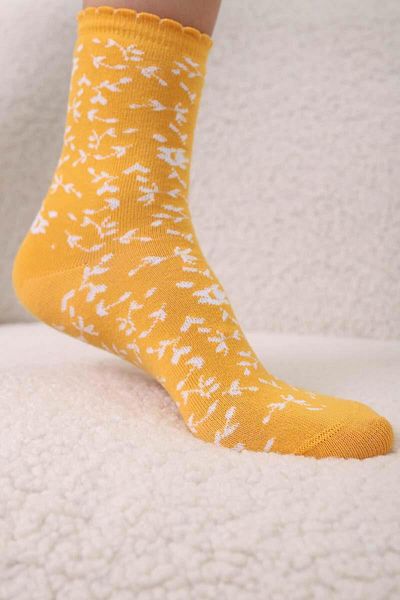 ALLDAY Mustard-Khaki-Cantaloupe 3-Piece Socks Set