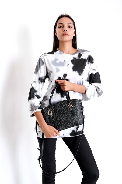 Just Polo Daily Black Shoulder and Hand Bag Medium Size