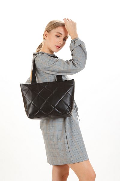 Adelina Bags Geantă neagră de mână și de umăr zilnică pentru femei