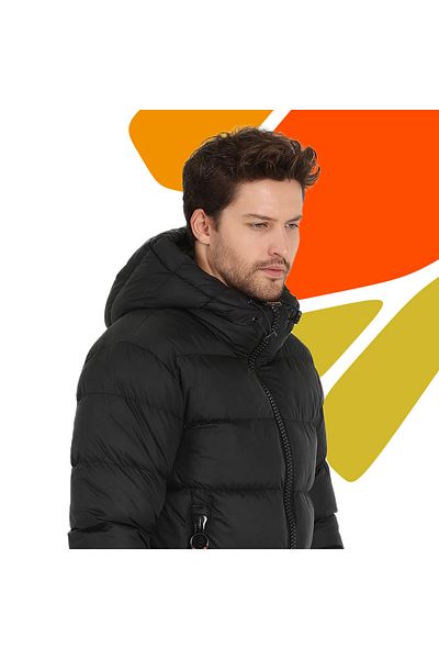 Rodi Jeans Herrenmantel mit Kapuze nicht abnehmbar, Winterjacke Herrenmantel wasserdicht Luxus-Design, Wa