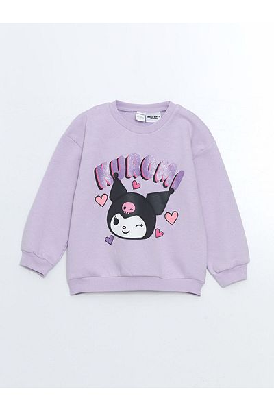 LC Waikiki Lcw Crew Neck Printed Girls Sweatshirt and Leggings Pants 2-Piece Fast Fashion