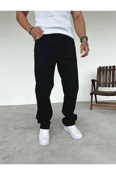 oraystore Μαύρο φαρδύ παντελόνι