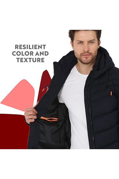 Rodi Jeans Herrenjacke, Winterjacke Herrenmantel Wasserdicht Luxus Design, Warme Jacke für Männer, Bla