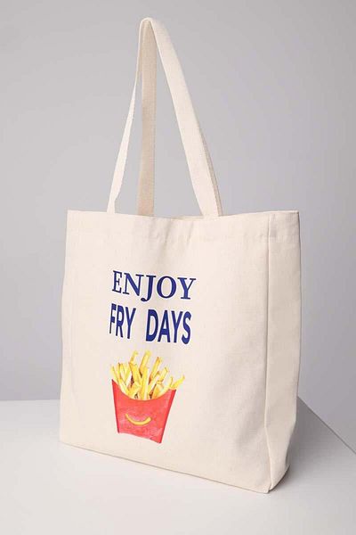 ALLDAY Cloth Bag - Red and Navy Blue Printed