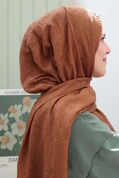 ALLDAY Chocolate Brown-Bamboo Kraş Shawl