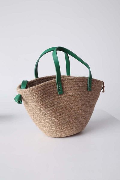 ALLDAY Grass Green-Small Size Straw Crossbody Bag