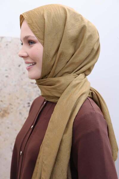 ALLDAY Шарф з карамельним візерунком з бавовняного віскозу