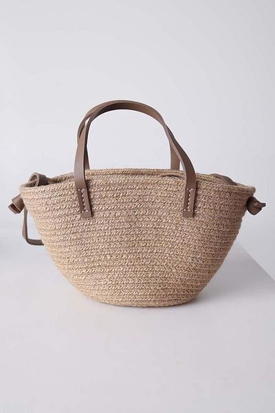 ALLDAY Mink-Small Size Straw Crossbody Bag