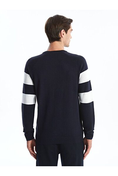 LC Waikiki Çizgili Bisiklet Yaka Triko Kazak LCW Vision