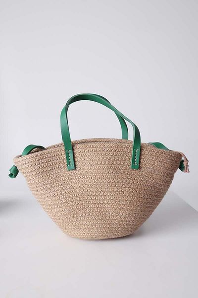 ALLDAY Grass Green-Small Size Straw Crossbody Bag
