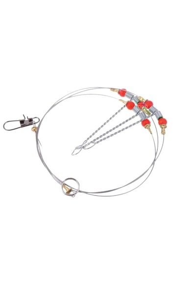 EFFE Çelik Telli 3 Köstekli Boncuklu Hazır Olta Takımı