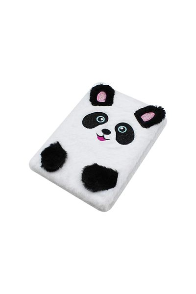 layfhex Cute Animal Pattern Plush Notebook Faux Fur Hard Cover Notepad