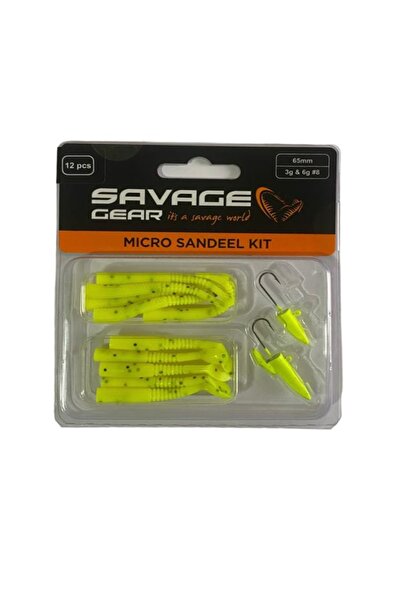 Savage Gear Lrf Micro Sandeel Kit 12 Adet (1 1/5 5) Silikon Suni Yem Yellow