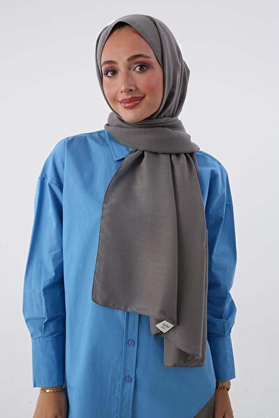 ALLDAY شال قطني بتفاصيل مخططة بالدخان