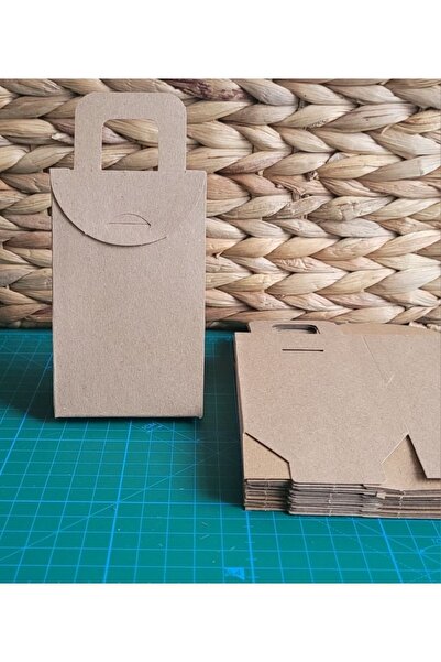 arminow ÇANTA KARTON KUTU KRAFT 7,5 CM x 10,5 CM x 4,5 CM 50 ADET KINA - ÇEREZ - ŞEKER KUTUSU