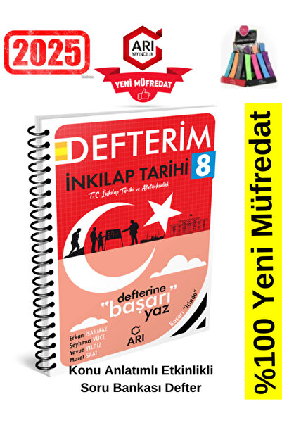 Ens Yayıncılık Arı Yayınları 2025 8.Sınıf İnkılap Tarihi Konu Anlatımlı Etkinlik Soru Bankası+Kalemlik