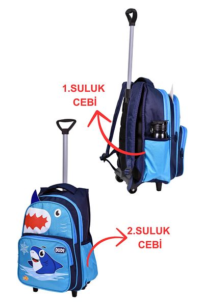 dealp Geantă ortopedică pentru școală primară cu rucsac cu rulare din material textil rezistent la apă
