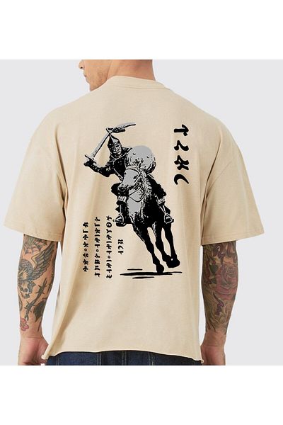 Uniquetex Μπλουζάκι VEK KUMAN WARRIOR Oversize 100% βαμβάκι