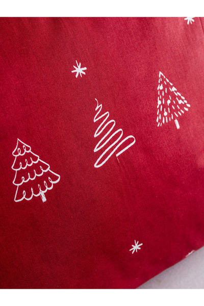LC Waikiki Kırmızı Yılbaşı Desenli Tek Kişilik Nevresim Seti %100 Pamuk