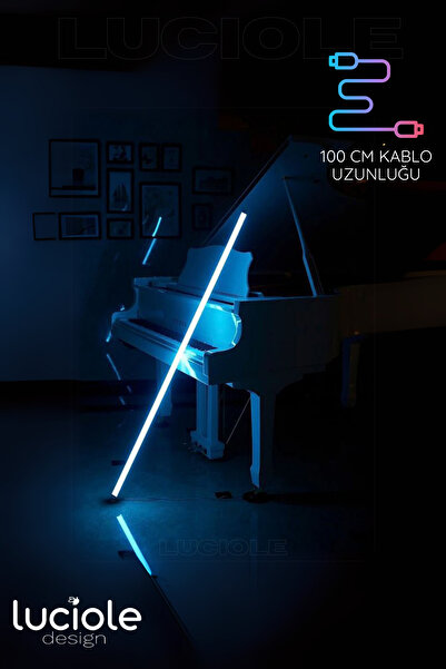 luciole Rgb Led Strip Tube Light  Led aplik Uzaktan Kumandalı Işık Lamba Ampül aydınlatma Renkli APLTUBE1