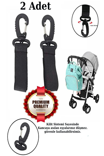 MorPort Ultra Lüx Puset Kancası Bebek Arabası Askı Aparatı Çanta Askısı 2 Adet