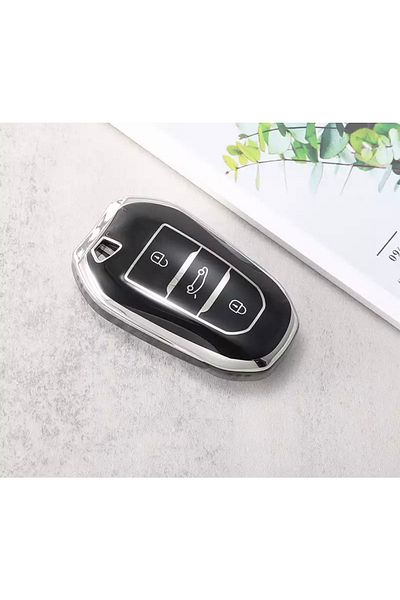 emii auto spare parts Husa cheii Toyota Proace City Model fără sustă Negru/argintiu
