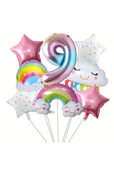 DÜVENCİ TİCARET ΣΕΤ ΜΠΑΛΟΝΙΩΝ ΑΛΟΥΜΙΝΙΟΥ ΦΥΛΛΟΥ ΟΥΡΑΝΙΟΥ ΤΟΞΟΥ ΓΙΑ ΠΑΙΔΙΑ