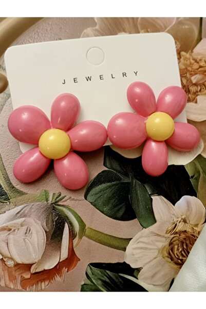 Shisa Jewel Pembe çiçek küpe (A24)
