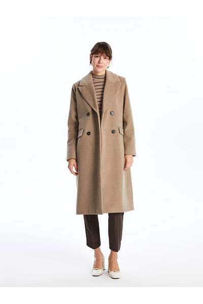 LC Waikiki Lcwaikiki Classic Stamped Women's Coat - Jacket Collar