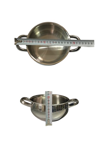 GÜLSANÇELİK Küçük tencere çelik kapaklı mini boy tekli  tencere