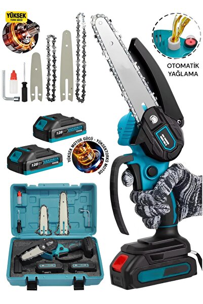 DYNAMİC MAX ALMAN 7 SERİSİ OTOMATİK YAĞLAMALI ÇİFT AKÜLÜ ŞARJLI ZİNÇİRLİ AĞAÇ...