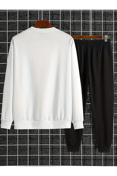 puolikuu Losangels Oversize Tracksuit Set - Sweatshirt Jogger, Crew Neck